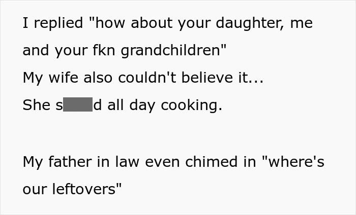 Hosts Demand MIL Replace The Thanksgiving Meal After Her ‘Generous Gesture’; She Agrees, Then Ghosts Them Hosts Demand MIL Replace The Thanksgiving Meal After Her ‘Generous Gesture’; She Agrees, Then Ghosts Them