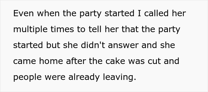 Text about teen showing hostility toward stepmom during dad&rsquo;s birthday party and missed event details.