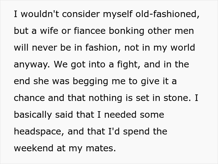 Alt text: Man rethinking fianc&eacute;e&rsquo;s unexpected request months before wedding, feeling conflicted and needing headspace after their fight.