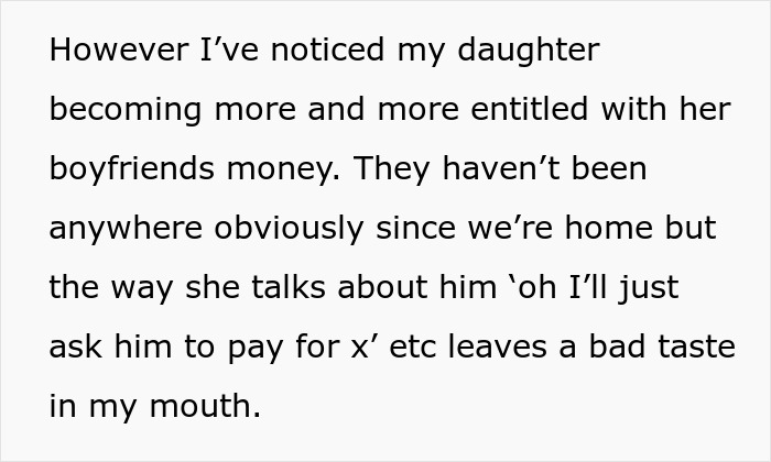 Alt text: Father calls out wife after teaching daughter to treat boyfriend like a personal ATM and be entitled with money. Alt text: Father calls out wife after teaching daughter to treat boyfriend like a personal ATM and be entitled with money.