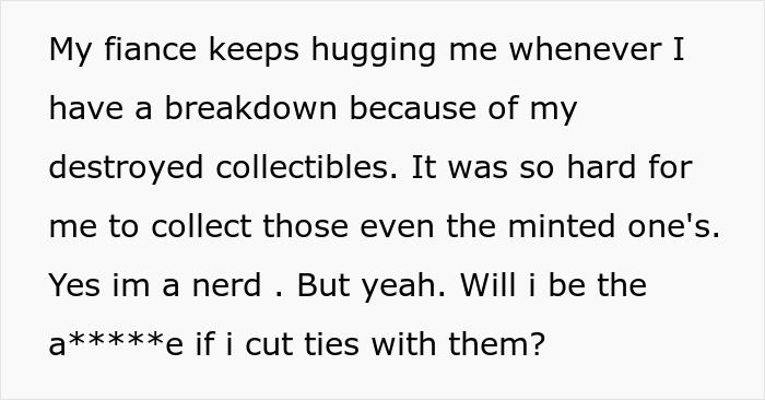 Person contemplating cutting ties with parents after their revenge due to planning a small wedding and family conflict. Person contemplating cutting ties with parents after their revenge due to planning a small wedding and family conflict.