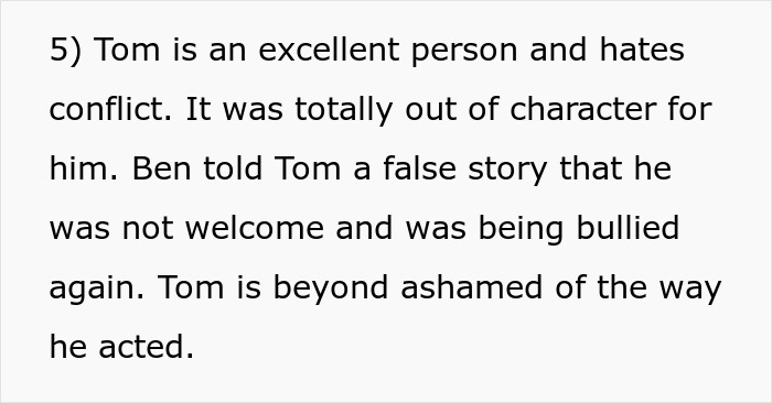 Text excerpt discussing conflict involving a picky eater demanding a Christmas menu change and receiving a reality check.