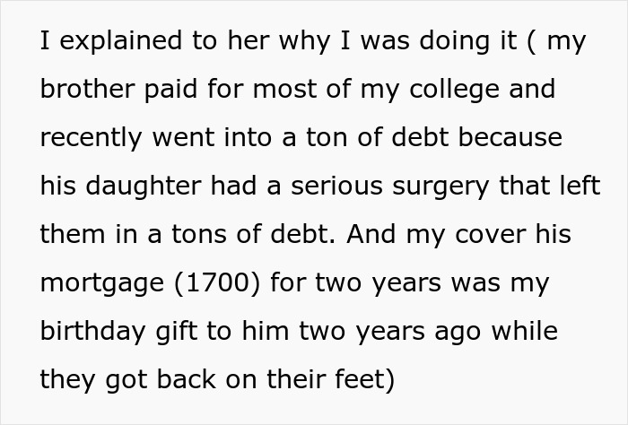 Text explaining reasons for debt and financial struggles related to family mortgage and surgery costs impacting relationship values. Text explaining reasons for debt and financial struggles related to family mortgage and surgery costs impacting relationship values.