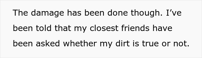 Man reflects on canceling wedding after fianc&eacute;e&rsquo;s family hires PI to uncover his personal dirt and secrets.