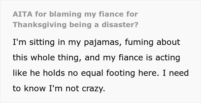 Woman rethinks engagement after fianc&eacute;&rsquo;s lie about her family causes tension during holiday dinner in pajamas.