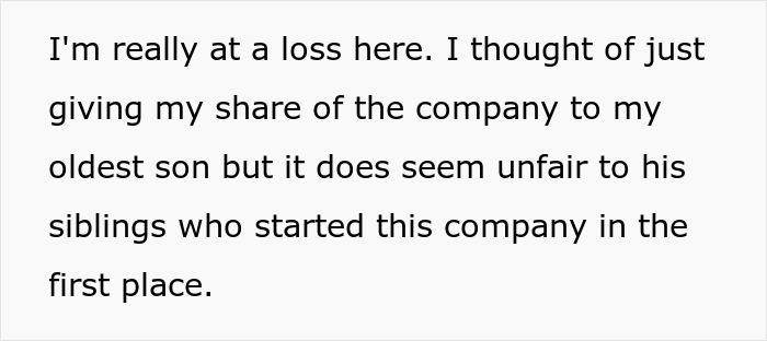 Text on a white background about a man upset that his dad didn’t pass on craft skills while his half-brothers started a business. Text on a white background about a man upset that his dad didn’t pass on craft skills while his half-brothers started a business.