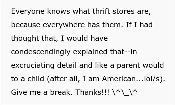Older man at Goodwill store criticizes younger generations while woman quickly shuts him down during conversation.