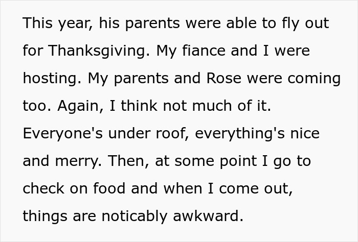 Woman rethinks engagement during holiday dinner after fianc&eacute;&rsquo;s lie about her family causes tension and awkwardness.