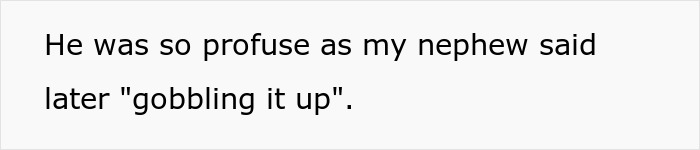 Man uncontrollably eating a turkey while his girlfriend looks embarrassed in front of family during dinner.