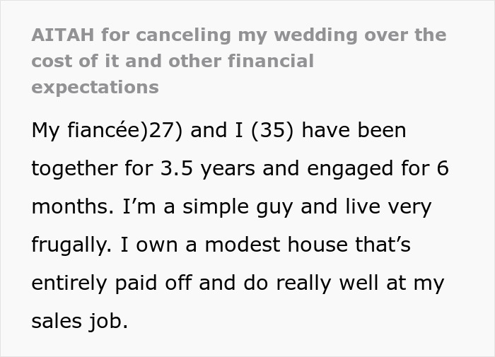Groom ends relationship over debt and clashing values after fiancée demands $35k for wedding expenses Groom ends relationship over debt and clashing values after fiancée demands $35k for wedding expenses