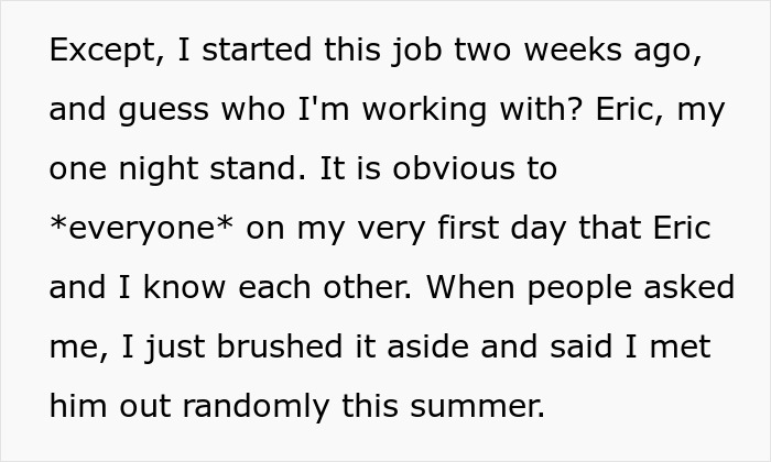 "He's Telling Everyone": Woman's New Job Is A Living Nightmare Thanks To A Terrible One-Night Stand