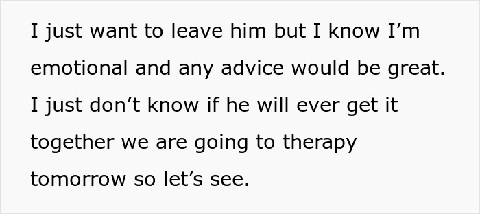Alt text: Emotional wife seeking advice as husband won&rsquo;t stand up to his mother, considering walking away from relationship.
