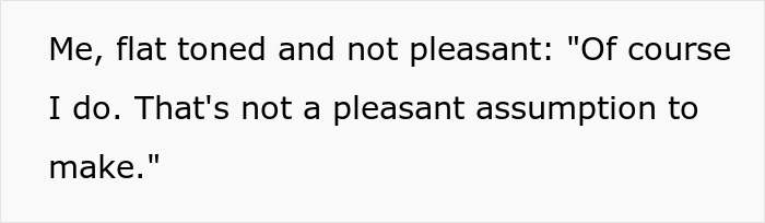 Text message conversation showing a flat toned reply during an exchange about younger generations in a Goodwill store.