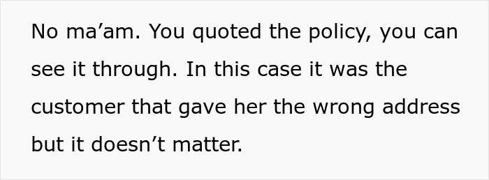 Text about coworker refusing to fix her own mistake, customer gave wrong address, and call being handed back. Text about coworker refusing to fix her own mistake, customer gave wrong address, and call being handed back.