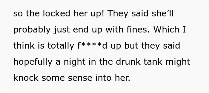 Text excerpt discussing a woman taking out a restraining order against her mother-in-law after 29 years of marriage.