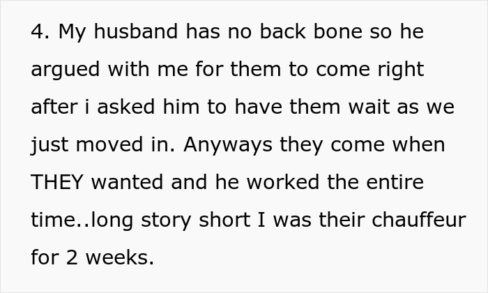 Text describing a wife frustrated as her husband won&rsquo;t stand up to his mother, causing tension in their relationship.