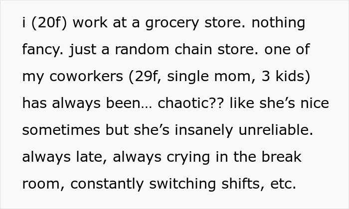 Woman at grocery store racked with guilt after calling CPS about coworker’s 9-year-old child’s situation.
