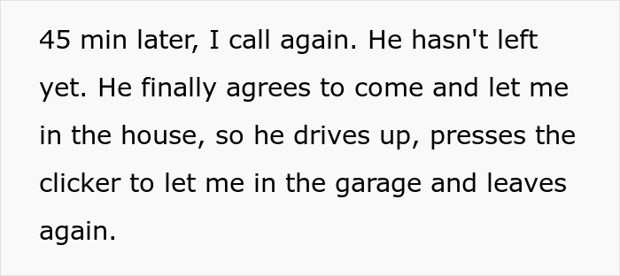 Text message excerpt showing a delayed husband choosing his best mate over wife on their first free Saturday.