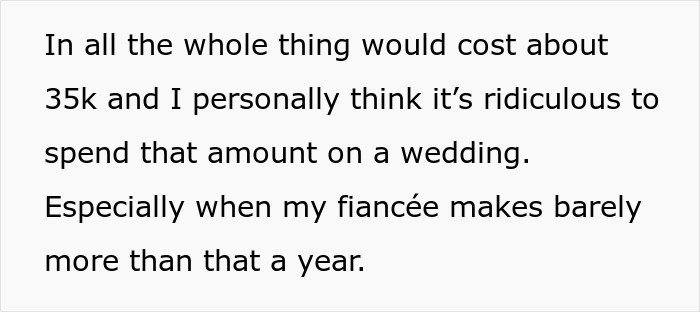 Man ends relationship over debt and wedding cost disagreement after fiancée demands $35k payment for wedding expenses. Man ends relationship over debt and wedding cost disagreement after fiancée demands $35k payment for wedding expenses.