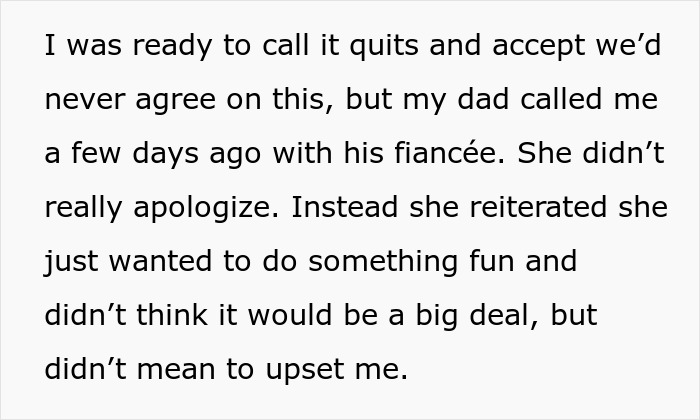 Text excerpt about step-grandma causing conflict while babysitting, highlighting issues with babysitting privileges.