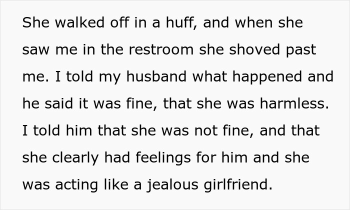 Text excerpt about a woman refusing to be the third wheel in her marriage, confronting husband over work-wife issues. Text excerpt about a woman refusing to be the third wheel in her marriage, confronting husband over work-wife issues.