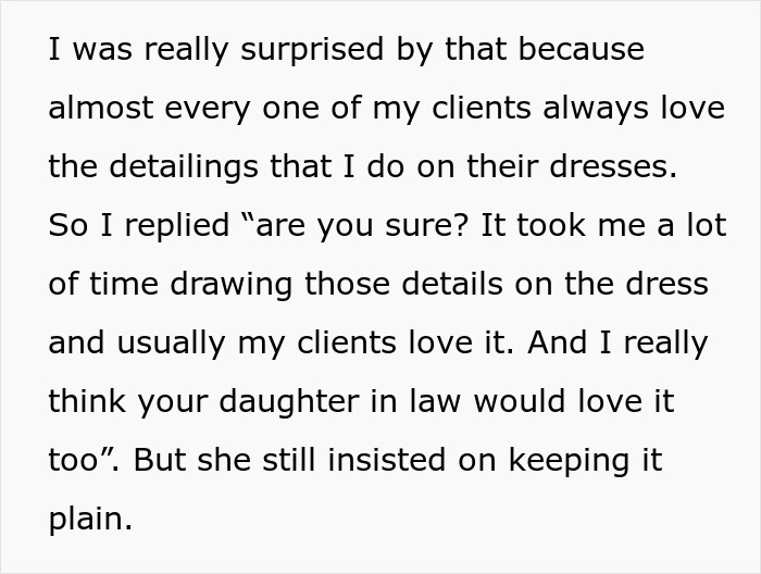 MIL&rsquo;s plan to make bride look ugly in wedding illustration fails as artist notices and reacts.