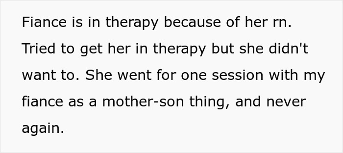 Text conversation discussing therapy struggles involving a revengeful daughter-in-law and unhinged mother-in-law conflict.