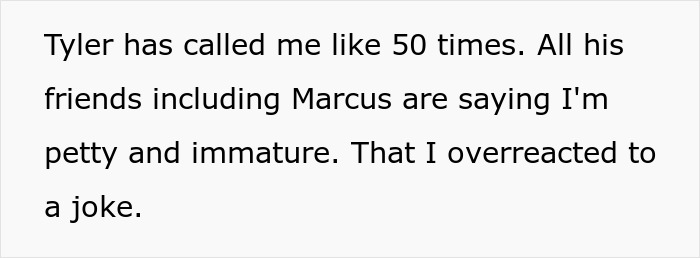 Text message showing someone upset as boyfriend laughs off girlfriend spending to prove herself and cancels Hawaii trip.