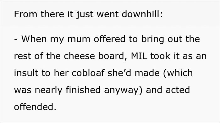 Woman hosting casual Christmas faces conflict as her toxic mother-in-law feels offended and ruins the celebration.