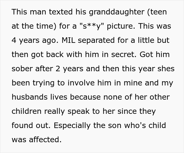 Text excerpt revealing tensions involving MIL's creepy husband, <a href=