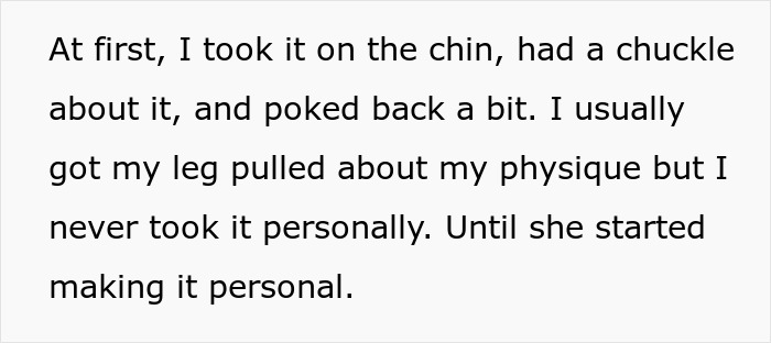 Text excerpt showing a girl reacting emotionally while roasting friend insults, highlighting personal feelings.