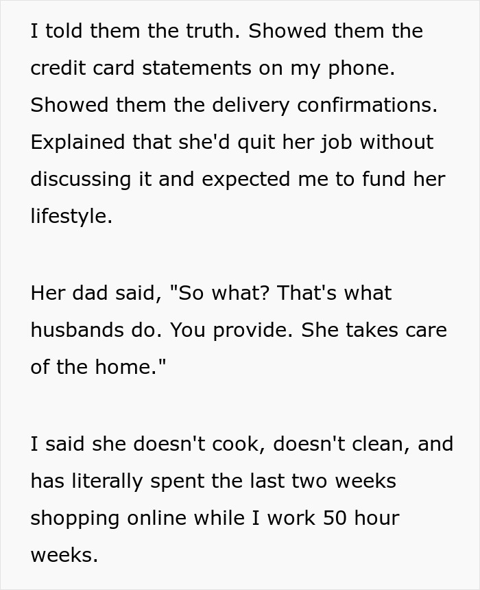 Text message exchange about marriage falling apart due to wife treating husband as ATM machine without shame.