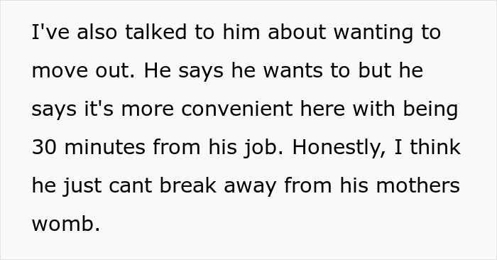 Woman cancels Thanksgiving screenshot of forum text about partner refusing to move out