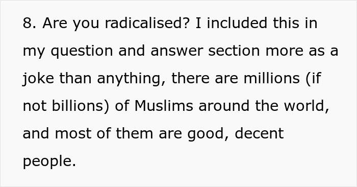 Excerpt discussing Muslims and family conflict over refusal to wear bikini at bridal party, highlighting cultural differences.
