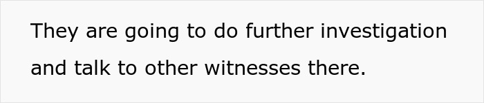 Mentally Unstable Woman text: They will do further investigation and talk to other witnesses on a white background. Mentally Unstable Woman text: They will do further investigation and talk to other witnesses on a white background.