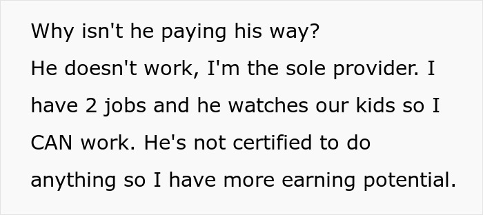 Text discussing a woman rethinking her relationship after her boyfriend salts the entire pot of chili, causing conflict.