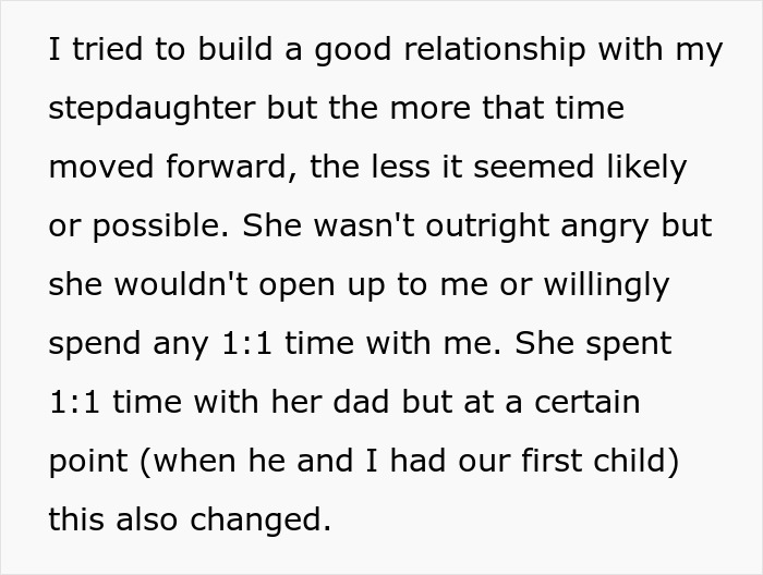 Text about woman struggling with stepdaughter&rsquo;s behavior and challenges in family relationships causing conflict with in-laws.