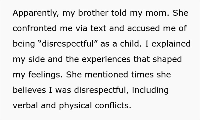 Text message conversation where a lady describes being called disrespectful by cruel parents who abandoned her.
