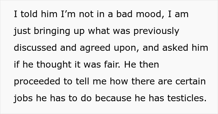 Alt text: Man backs out of deal to help clean up after Thanksgiving meal, causing conflict with wife over fairness.