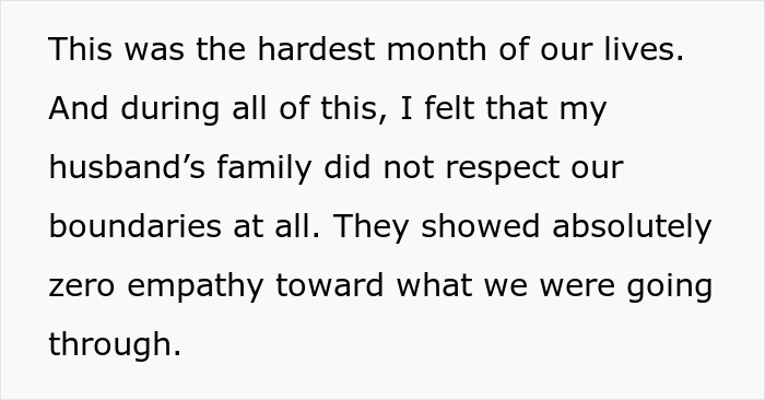 Text excerpt showing a mother-in-law conflict after premature birth highlighting lack of family empathy and boundary respect. Text excerpt showing a mother-in-law conflict after premature birth highlighting lack of family empathy and boundary respect.