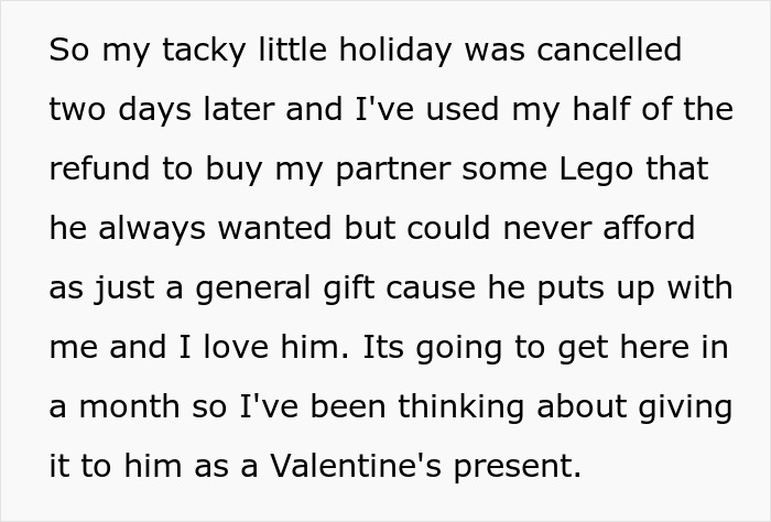 Text excerpt about woman upset son’s partner came without a gift after asking him not to bring tacky little trinkets. Text excerpt about woman upset son’s partner came without a gift after asking him not to bring tacky little trinkets.