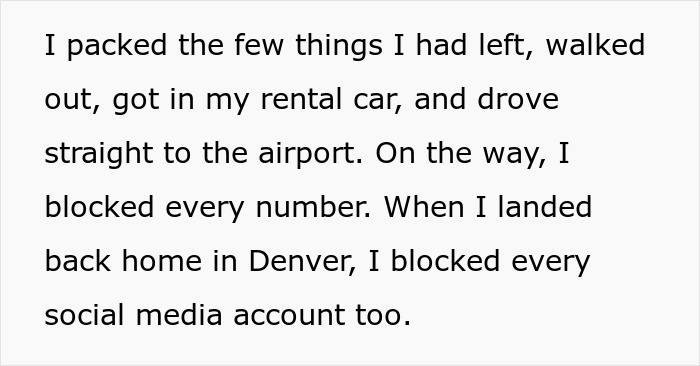 Text describing a man cutting off parents after their revenge by blocking numbers and social media accounts. Text describing a man cutting off parents after their revenge by blocking numbers and social media accounts.