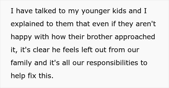 Text expressing a man’s feelings of being upset about not inheriting craft skills while his half-brothers start a business. Text expressing a man’s feelings of being upset about not inheriting craft skills while his half-brothers start a business.