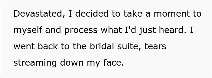 Alt text: Bride devastated after overhearing groom's unexpected revelations, leading to couple split at altar as she seeks support. Alt text: Bride devastated after overhearing groom's unexpected revelations, leading to couple split at altar as she seeks support.