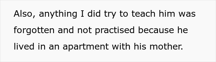 Text excerpt discussing a man upset about not learning craft skills from his dad while his half-brothers start a business. Text excerpt discussing a man upset about not learning craft skills from his dad while his half-brothers start a business.