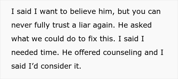 Text from a woman rethinking her engagement after fianc&eacute;&rsquo;s lie about her family causes conflict during holiday dinner.