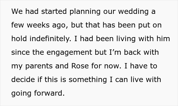 Woman rethinking her engagement after fianc&eacute;&rsquo;s lie about her family causes tension during holiday dinner conversation.