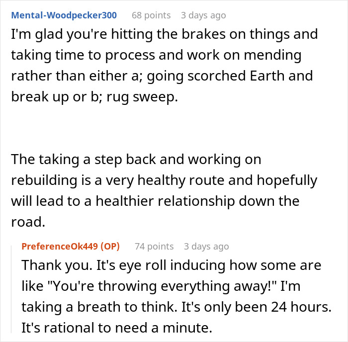 Text conversation discussing a woman rethinking her engagement after fianc&eacute;&rsquo;s lie about her family emerges during holiday dinner.