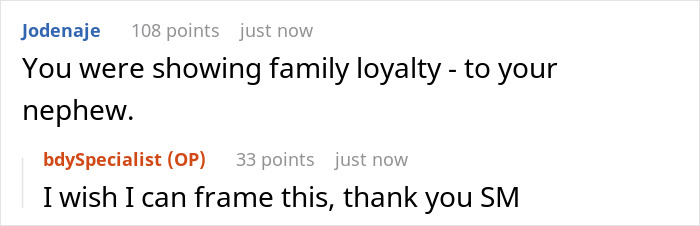 Screenshot of an online family forum discussion about custody court and sibling revealing truth about abandoned kid causing family drama.