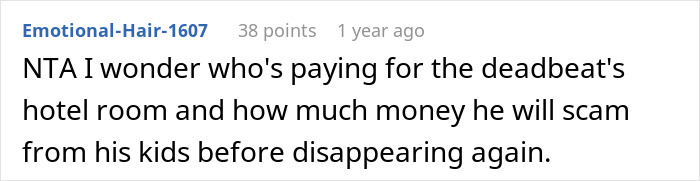 Comment on Reddit discussing guy kicking siblings out after they revealed surprise plans, expressing skepticism about his intentions.